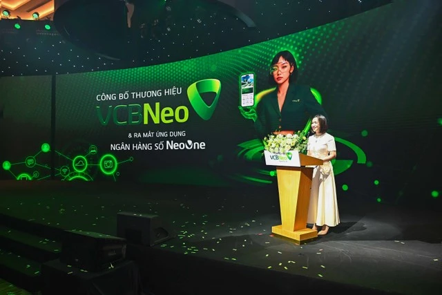 Bà Nguyễn Thị Kim Oanh - Thành viên Hội đồng quản trị Vietcombank phát biểu tại sự kiện