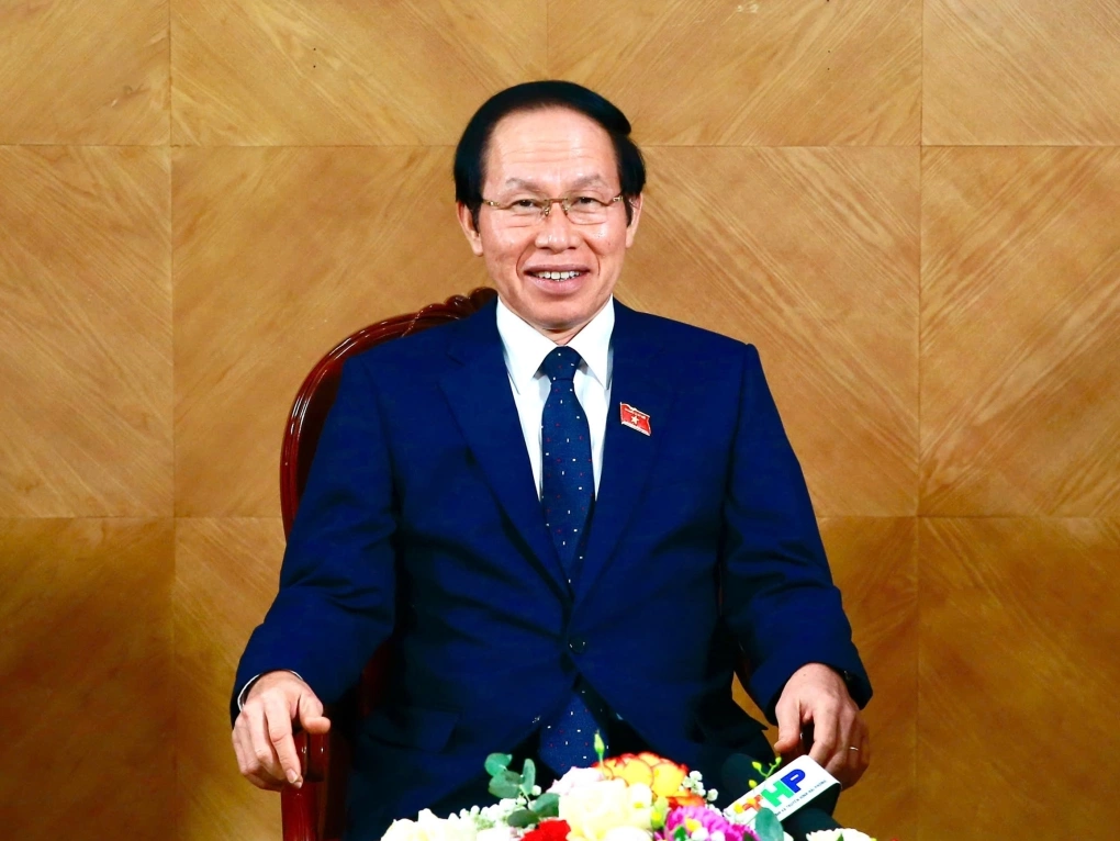 Ủy viên Trung ương Đảng, Bí thư Thành ủy Hải Phòng Lê Tiến Châu. 