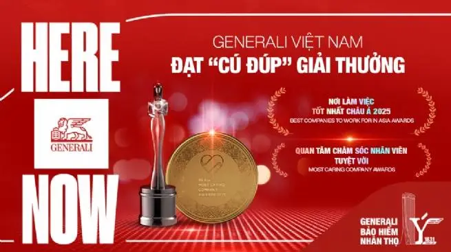Generali Việt Nam ghi dấu ấn với hai danh hiệu tại HR Asia Awards 2025