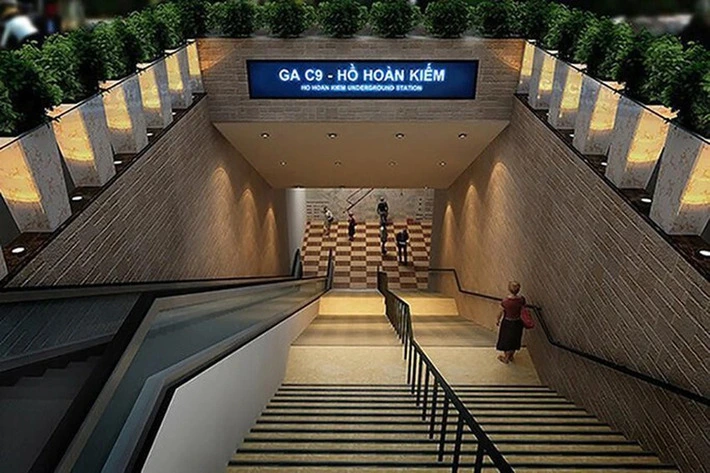 Metro Hà Nội: Ga ngầm C9 hồ Gươm 4 tầng hút đầu tư