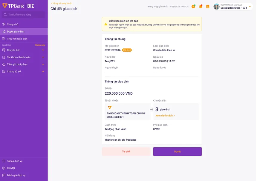 TPBank kích hoạt “lá chắn số” chống lừa đảo tài khoản ngân hàng
